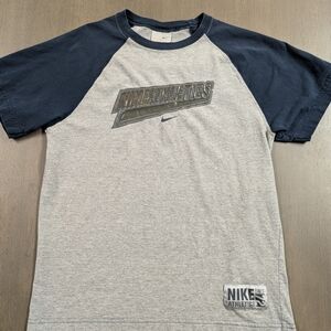 Nike Kids Gray and Navy Short Sleeve Tee